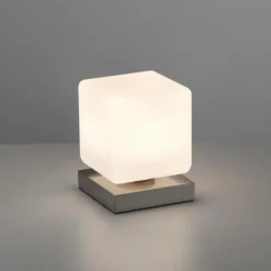 Lampe de table Paul Neuhaus DADOA LED Acier brossé, 1 lumière
