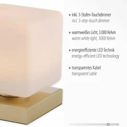 Lampe de table Paul Neuhaus DADOA LED Laiton, 1 lumière