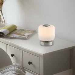 Lampe de table Paul Neuhaus BOTA LED Acier brossé, 1 lumière