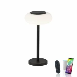 Lampe de table Paul Neuhaus Q-ETIENNE LED Noir, 1 lumière, Télécommandes
