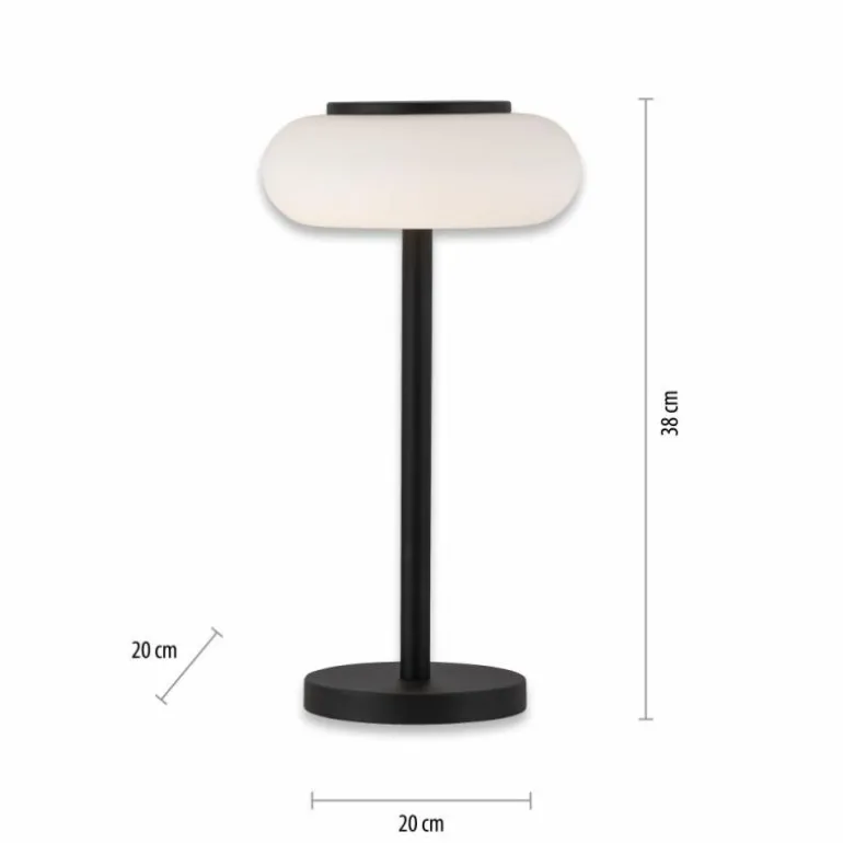 Lampe de table Paul Neuhaus Q-ETIENNE LED Noir, 1 lumière, Télécommandes