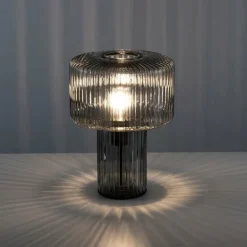 Lampe de table Paul Neuhaus FUNGUS Fumée, 1 lumière