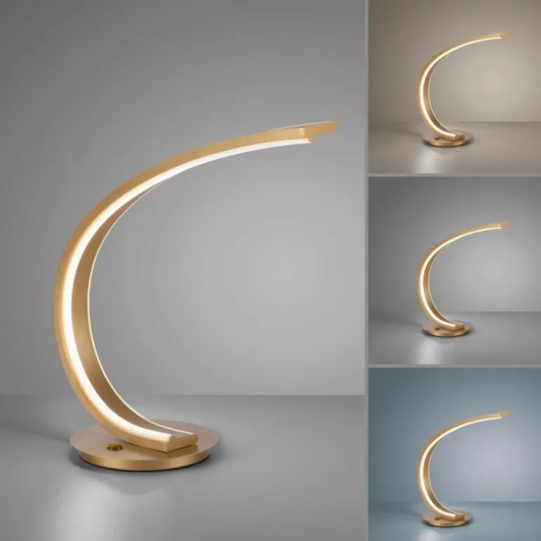 Lampe de table Paul Neuhaus Q-VITO LED Laiton, 1 lumière, Télécommandes