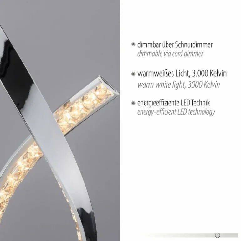 Lampe de table Paul Neuhaus BRILLA LED Argenté, 1 lumière