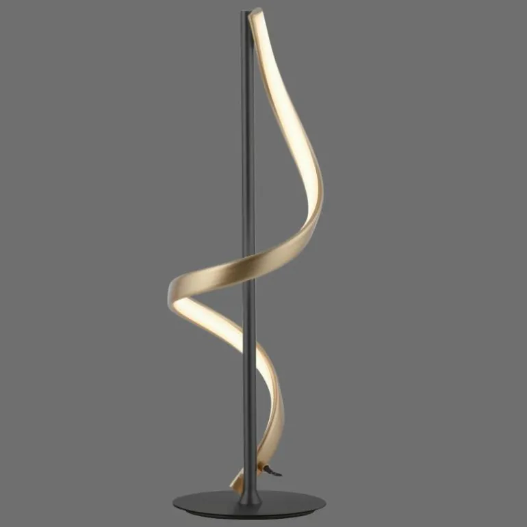 Lampe de table Paul Neuhaus QSWING LED Anthracite, Or, 1 lumière, Télécommandes