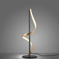 Lampe de table Paul Neuhaus QSWING LED Anthracite, Or, 1 lumière, Télécommandes