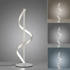 Lampe de table Paul Neuhaus QSWING LED Argenté, 1 lumière, Télécommandes