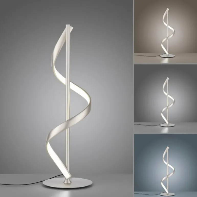 Lampe de table Paul Neuhaus QSWING LED Argenté, 1 lumière, Télécommandes