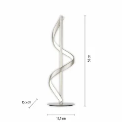 Lampe de table Paul Neuhaus QSWING LED Argenté, 1 lumière, Télécommandes