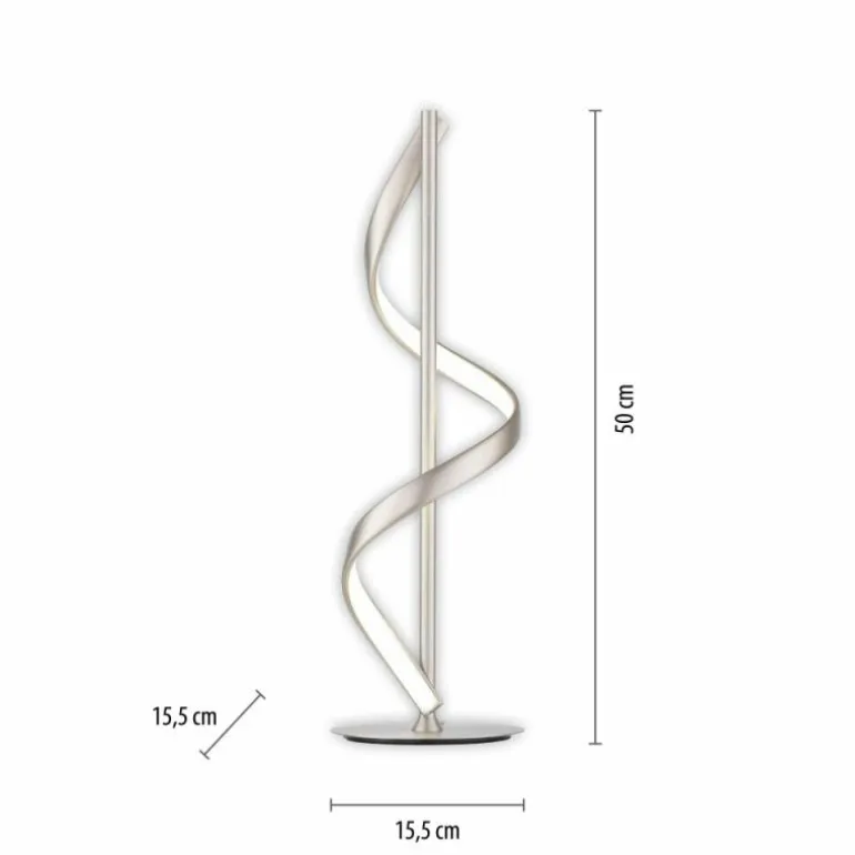 Lampe de table Paul Neuhaus QSWING LED Argenté, 1 lumière, Télécommandes