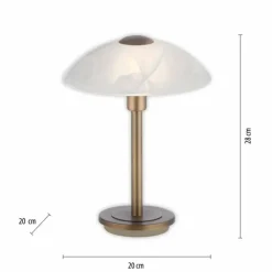 Lampe de table Paul Neuhaus ENOVA LED Vieux laiton, 1 lumière