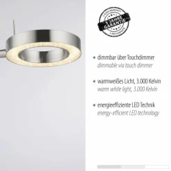 Lampe de table Paul Neuhaus HENSKO LED Argenté, 1 lumière