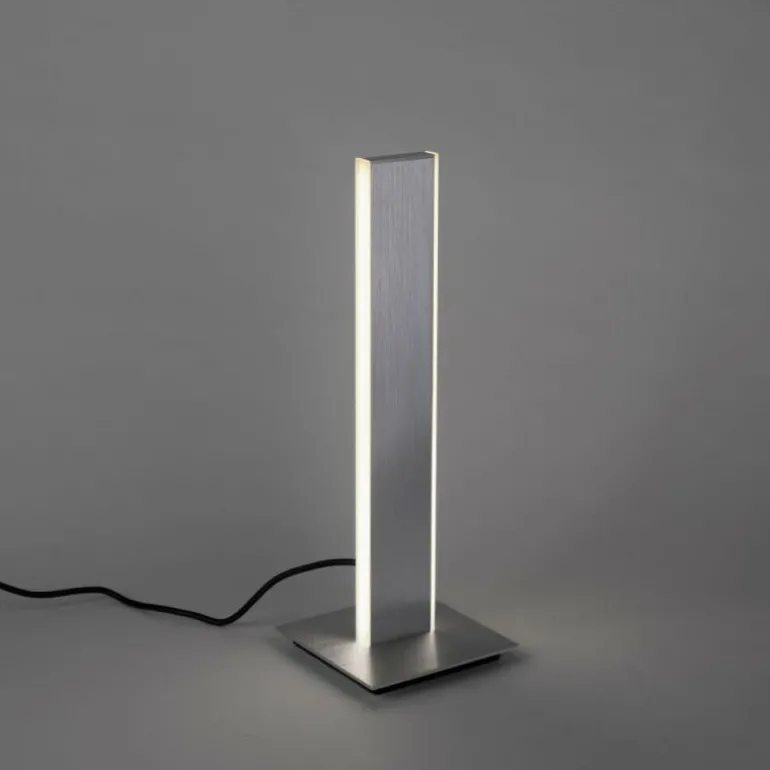 Lampe de table Paul-Neuhaus Q-ADRIANA LED Aluminium, 2 lumières, Télécommandes