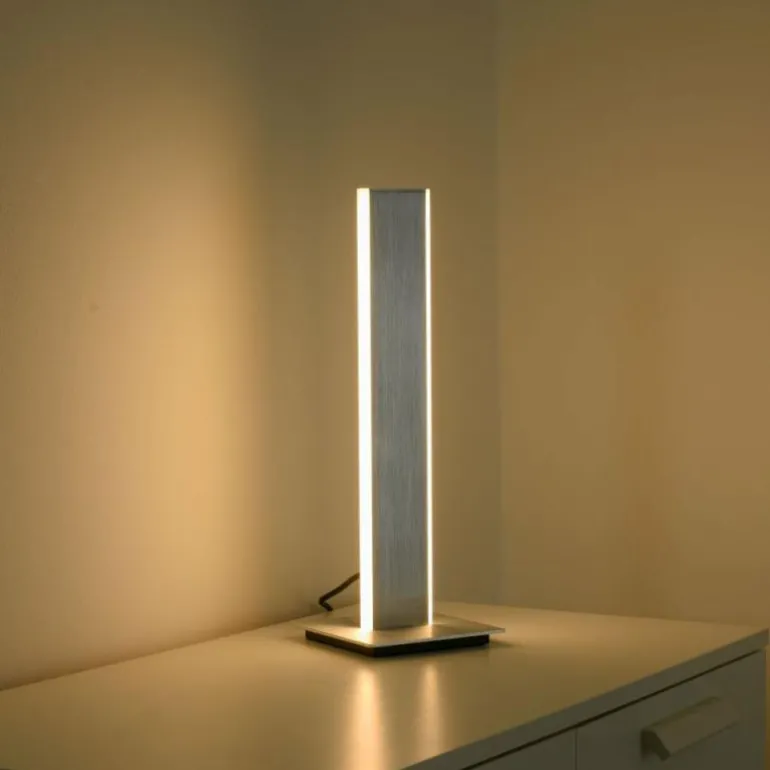 Lampe de table Paul-Neuhaus Q-ADRIANA LED Aluminium, 2 lumières, Télécommandes