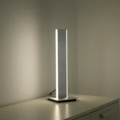 Lampe de table Paul-Neuhaus Q-ADRIANA LED Aluminium, 2 lumières, Télécommandes