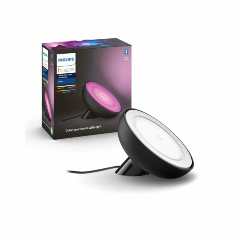 Lampe de table Philips HUE Bloom LED Noir, 1 lumière, Changeur de couleurs