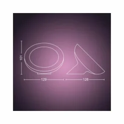 Lampe de table Philips HUE Bloom LED Noir, 1 lumière, Changeur de couleurs