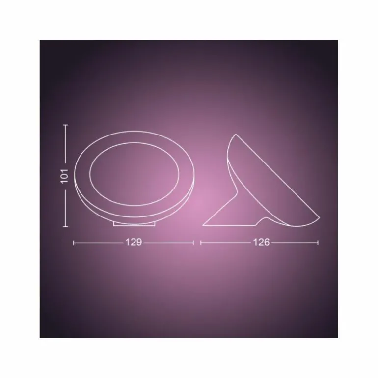 Lampe de table Philips HUE Bloom LED Noir, 1 lumière, Changeur de couleurs