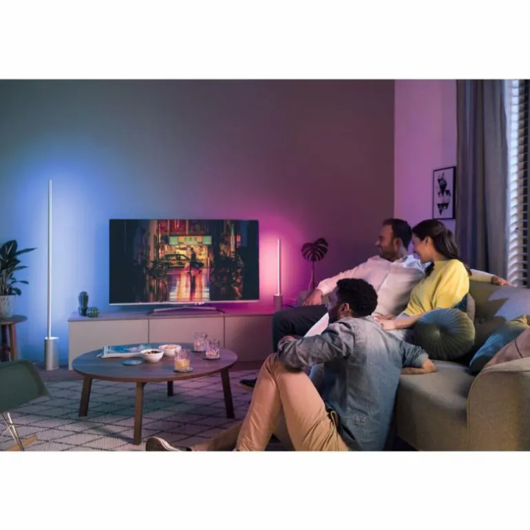 Lampe de table Philips Hue Gradient Signe LED Blanc, 1 lumière, Changeur de couleurs
