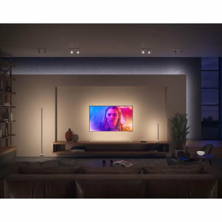 Lampe de table Philips Hue Gradient Signe LED Blanc, 1 lumière, Changeur de couleurs