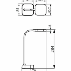 Lampe de table Philips Rock LED Blanc, 1 lumière