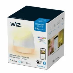 Lampe de table Philips WiZ SQUIRE LED Blanc, 1 lumière, Télécommandes, Changeur de couleurs