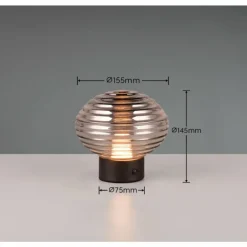 Lampe de table Reality EARL LED Noir, 1 lumière