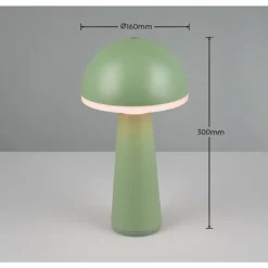 Lampe de table Reality FUNGO LED Vert, 1 lumière