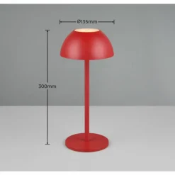 Lampe de table Reality RICARDO LED Rouge, 1 lumière