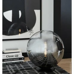 Lampe de table SCHÖNER WOHNEN-Kollektion MIRROR Noir, 1 lumière