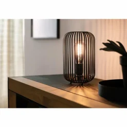Lampe de table SCHÖNER WOHNEN-Kollektion Cage Noir, 1 lumière