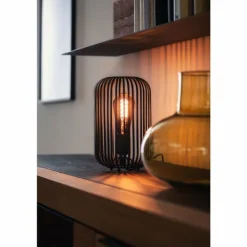 Lampe de table SCHÖNER WOHNEN-Kollektion Cage Noir, 1 lumière