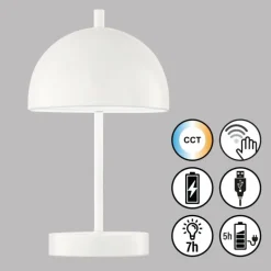 Lampe de table SCHÖNER WOHNEN-Kollektion Kia LED Blanc, 1 lumière
