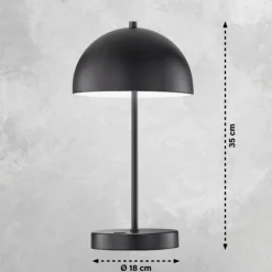 Lampe de table SCHÖNER WOHNEN-Kollektion Kia LED Noir, 1 lumière