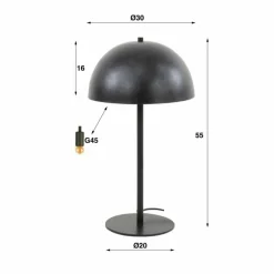Lampe de table Shield Anthracite, 1 lumière