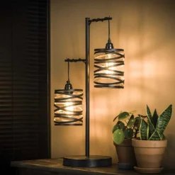 Lampe de table SLUIS Gris, 2 lumières