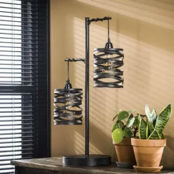 Lampe de table SLUIS Gris, 2 lumières