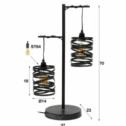 Lampe de table SLUIS Gris, 2 lumières