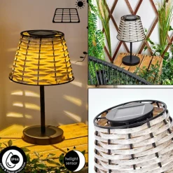 Lampe de table solaire Chillaiza LED Noir, 1 lumière