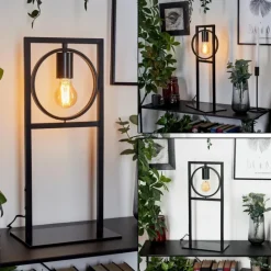 Lampe de table Srelau Noir, 1 lumière