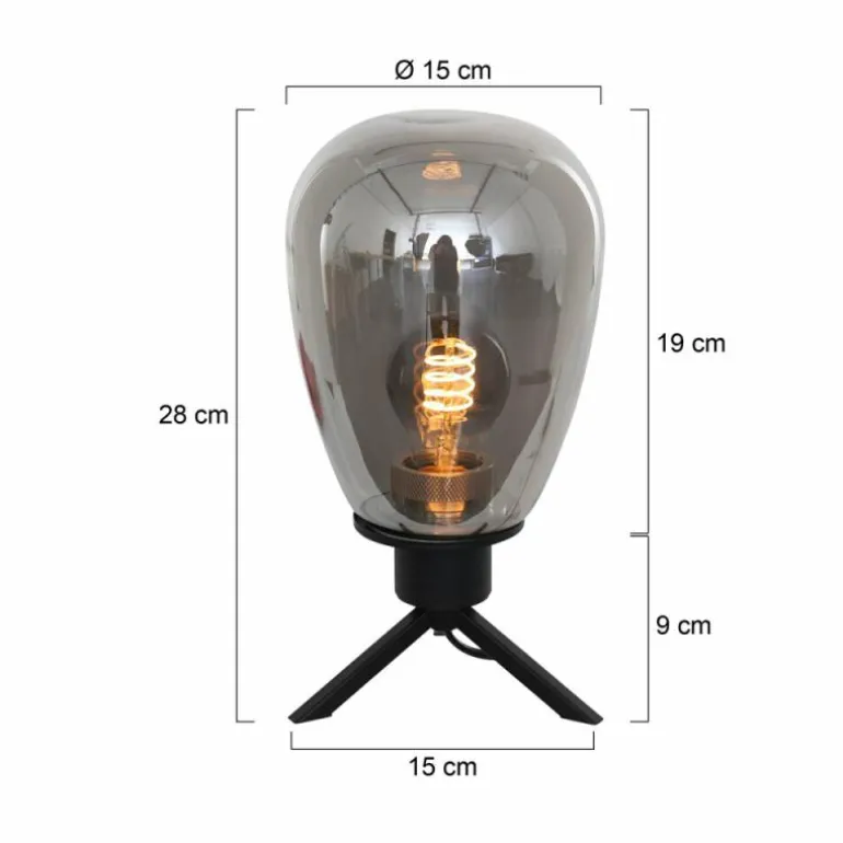 Lampe de table Steinhauer Reflexion Gris, Noir, 1 lumière