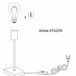 Lampe de table Steinhauer Minimalics Noir, 1 lumière