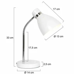 Lampe de table Steinhauer Spring Blanc, 1 lumière