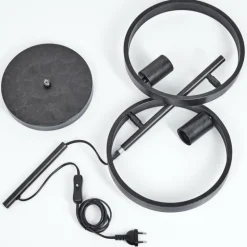 Lampe de table Theareabarivat Anthracite, 2 lumières