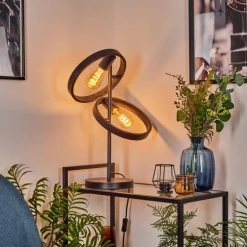 Lampe de table Theareabarivat Anthracite, 2 lumières