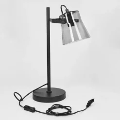 Lampe de table Trajouca Noir, 1 lumière