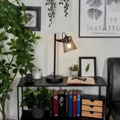 Lampe de table Trajouca Noir, 1 lumière