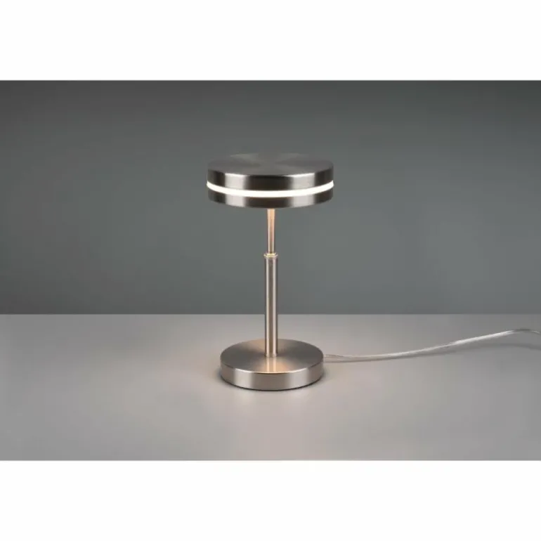 Lampe de table Trio-Leuchten Franklin LED Nickel mat, 1 lumière