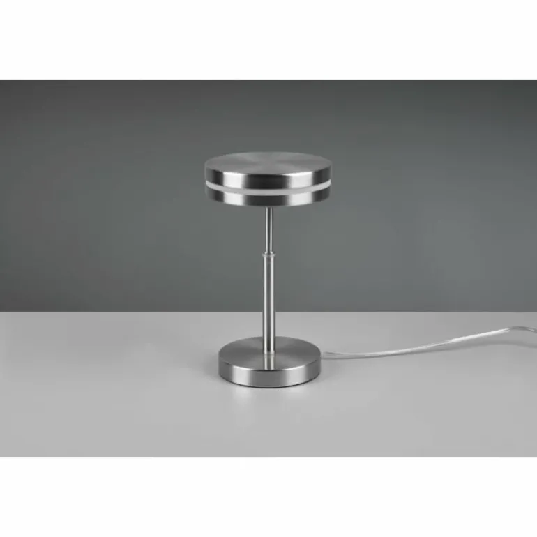 Lampe de table Trio-Leuchten Franklin LED Nickel mat, 1 lumière