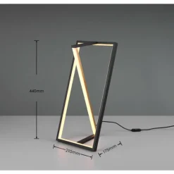 Lampe de table Trio-Leuchten Edge LED Noir, 1 lumière